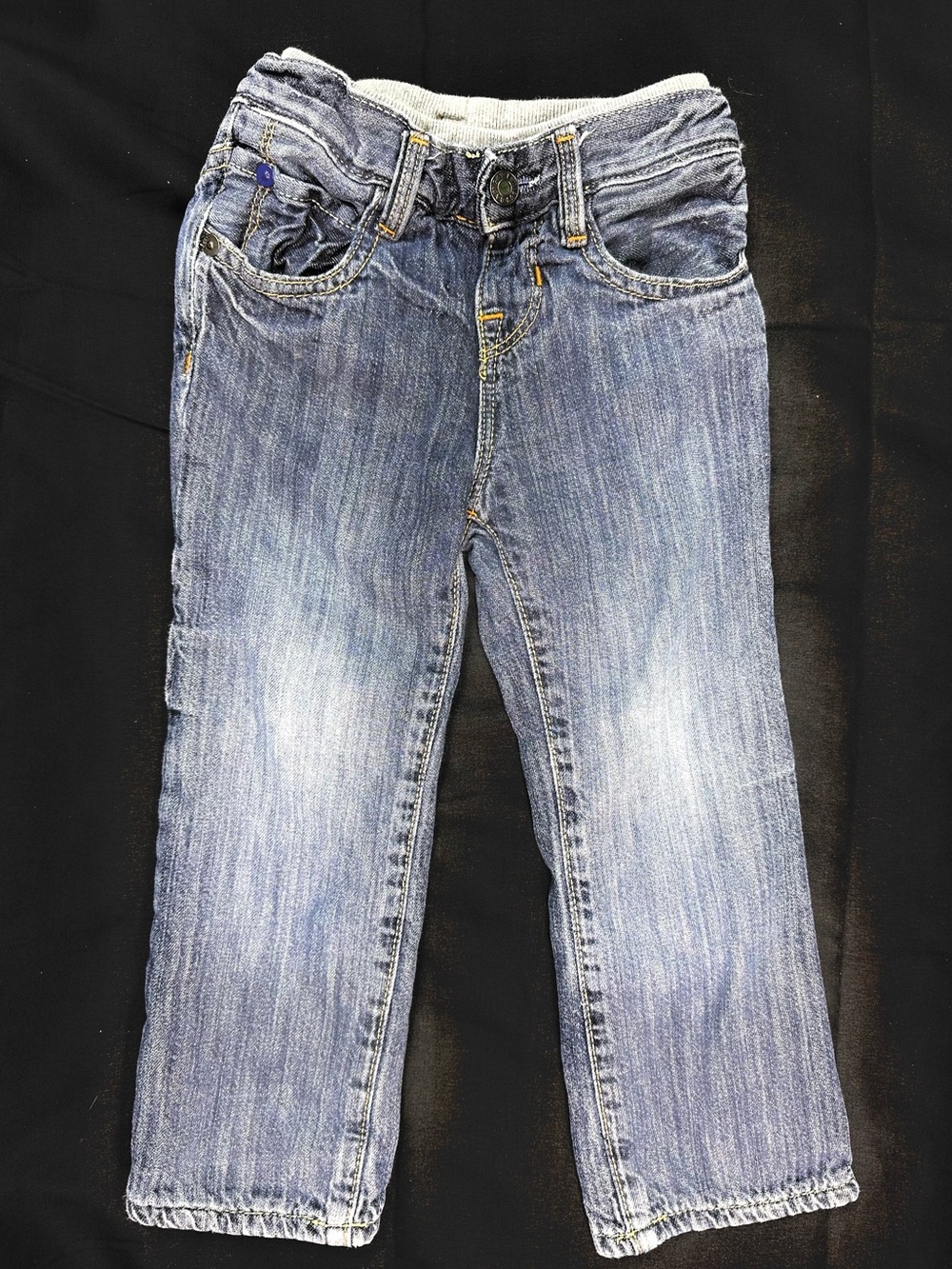 Gap Kids Flannel-Lined Classic Medium Wash Denim Pants 18-24 months